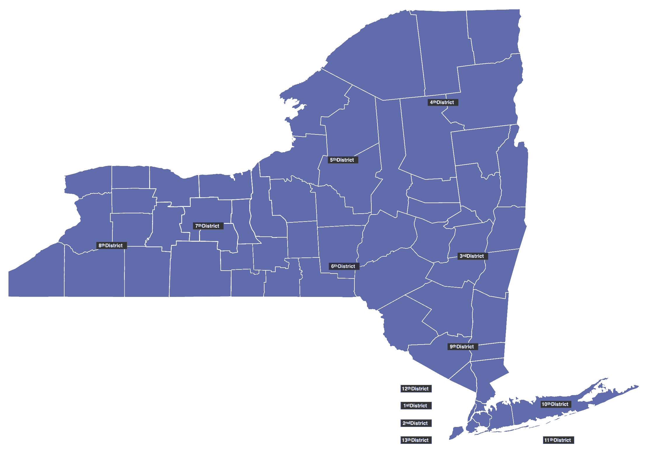 Map of New York State